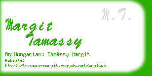 margit tamassy business card