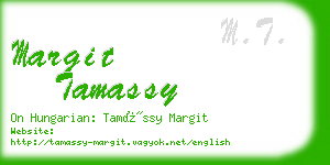 margit tamassy business card